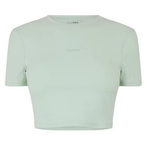 USA Pro Womens/Ladies Slim Workout Crop T-Shirt / Pistachio